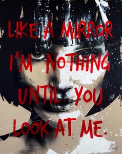 Like A Mirror, 2024 (akryl och olja på omvänd duk)