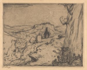 Utsikt över en orientalisk stad i en dal av Marius Bauer (signed by artist)