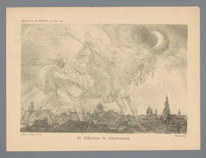 St. Nikolaas te Amsterdam (titel på objekt) av Marius Bauer