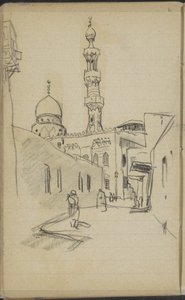 Gata i Kairo med utsikt över Al-Rifai-moskén av Marius Bauer