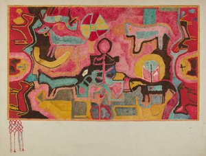 Hooked Rug, ca. 1937.