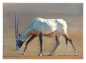 Arabian Oryx, 2010 (olja på papper) av Mark Adlington