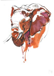Elephant Head study II, 2018 av Mark Adlington