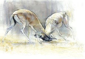 Sandgaseller, 2009 (conte & kol på papper) av Mark Adlington
