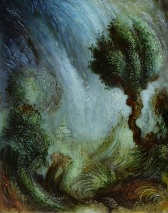 Tranquil Turmoil, 2022 (olja på pannå)