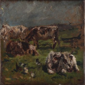 Kor och höns, c.1880