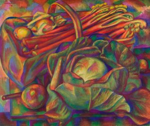 Kål och rabarber Savoy Green, 1929 1930 av Mark Gertler