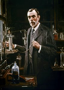 Sir William Ramsay i sitt laboratorium av Mark Richard Milbanke