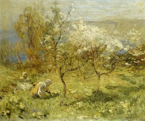 Apple Blossoms (olja på duk)