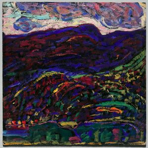 Kezarsjön, höstafton, ca 1910 (olja på kartong) av Marsden Hartley