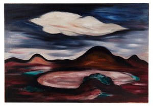 Landskap med ett enda moln av Marsden Hartley