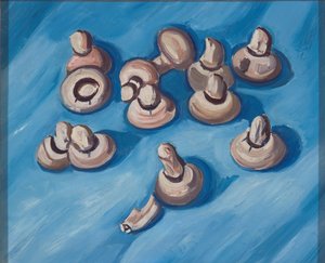 Svamp på en blå bakgrund av Marsden Hartley