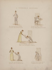 Sida från Cynicus Humors (färgad gravyr)