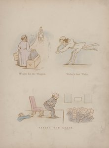 Sida från Cynicus Humors (färgad gravyr)