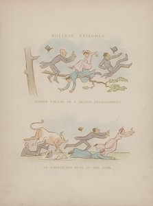 Sida från Cynicus Humors (färgad gravyr)