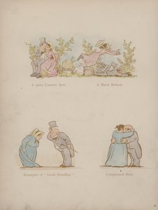 Sida från Cynicus Humors (färgad gravyr)
