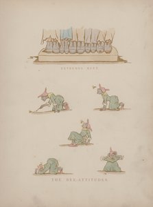 Sida från Cynicus Humors (färgad gravyr) av Martin  Anderson