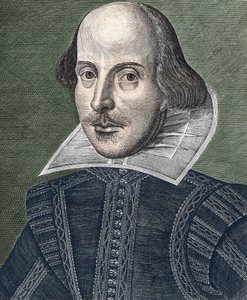 Porträtt av William Shakespeare (1564 - 1616). av Martin Droeshout