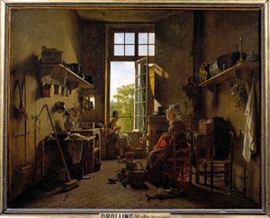 Interiör av en köksmålning av Martin Drolling (1752-1817) 1815 Sön. 0,65x0,8 m