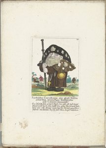 De dwerg Bartholdus Gursalkawiz som pelgrim uit Compostella, ca 1710 Bartholdus Gursalkawiz, född i Groß Pohlen, ovärdig skogsbror från Gallicien (titel på objekt) Il Callotto resurcitato eller nyinrett litet skåp (serie
