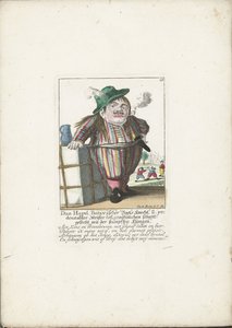 Dwergen Dan Hagel som holländsk båtsman, omkring 1710 Dan Hagel, batavisk båtsman och fördubblad mästare i den vanliga skärningsstriden med det trubbiga bladet (titel på objekt) Il Callotto resurcitato eller Nyinredd Dwarf Cabi