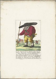 De dwerg Liendl Schnekenfist, ca 1710 Liendl Schnekenfist från Wienerisches Nacht-Kings Magazin-Visirer, Ambts körde inspektör och materialadministratör (titel på objekt) Il Callotto resurcitato eller nyinrett litet skåp (serietitel) av Martin Engelbrecht (attributed to)