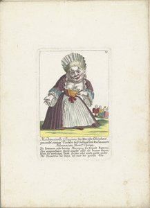 De dwerg Mademoiselle Poupon, som Parijse Schone, ca 1710 Mademoiselle Poupone, den parisiska skönheten, någon dotter till den välkände parlamentsadvokaten Monsr. Chican (titel på objekt) Il Callotto resurcitato eller nyinredd stuga i Zwerchen av Martin Engelbrecht (attributed to)