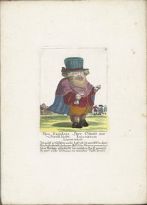 Dwergen Oswald van Stroblbardt, ca 1710 Ers excellens Herr Oswald von Stroblbardt Injuriarum Licentiatus (titel på objekt) Il Callotto resurcitato eller nyinrett litet skåp (serietitel)