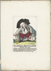 Dwergen Veith Schöberl von Gümpendriel, ca 1710 Veith Schöberl von Gümpendriel född, den stora Hollhippen Fabrica i Crabatendörffl, Niderlags släkting (titel på objekt) Il Callotto resurcitato eller nyinrett litet skåp (serie ti