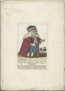 Dwergen Vincentz Zipperling i een bontjas, ca 1710 Herr Vincentz Zipperling, Raths äldsta släkting i Hirschau, i sin bekväma slappa rock (titel på objektet) Il Callotto resurcitato eller nyinrett litet skåp (serietitel)