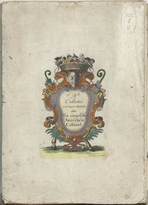 Titeltryck för serien: Il Callotto resuscitato eller Nyinrett litet skåp, ca 1710 Il Callotto resurcitato eller nyinrett litet skåp (serietitel) av Martin Engelbrecht (attributed to)