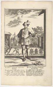 Man som håller ett armborst. av Martin Engelbrecht