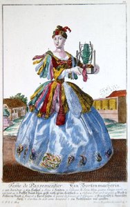 The Wife of a Soft Furnisher, c.1735 (färggravyr) av Martin Engelbrecht