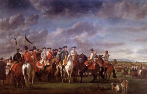 Kejsar Josef II av Österrike (1741-1790) i lägret Minkendorf nära Baden 1788 Målning av Martin Quadal (1736-1808) 1788 Wien. Konsthistoriska museet