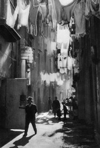 Smal gata i Neapel, Italien, 1937