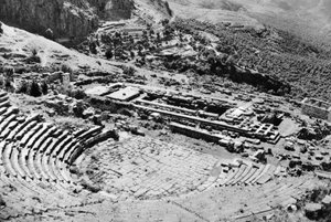 Teater och Apollons tempel, Delphi, Grekland, 1937