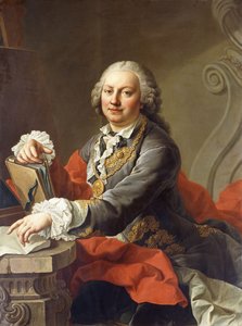 Porträtt av konstnären, halvlångt, sittande framför en stenavsats, av Martin II Mytens or Meytens