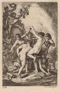 Bacchus triumf med dansande nymfer