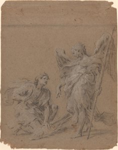 Tobias och ängeln av Martin Johann Schmidt