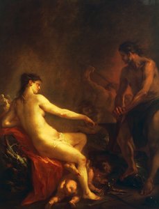 Venus och Amor i Vulcans smedja