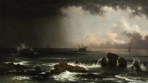 Kustscen med sjunkande fartyg, 1863