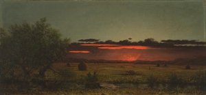Ängar i New Jersey vid solnedgången av Martin Johnson Heade