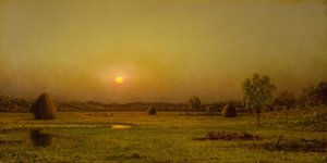 Solnedgång över träskmarken, Newburyport, Massachusetts av Martin Johnson Heade