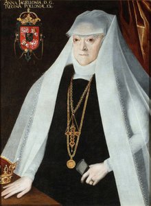 Porträtt av Anna Jagiellon (1523-1596), drottning av Polen