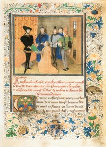 The Fight Between Virtueand Fortune, dikt av Martin Le Franc beställd av PhilippeLe Bon av Burgund (pergament) av Martin Le Franc