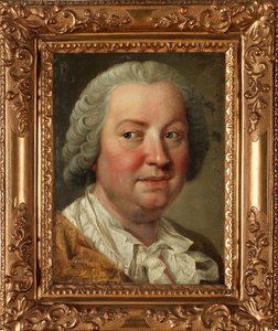 Självporträtt - Målning av Martin van Meytens den yngre (1695-1770), olja på duk, 36x26,5 cm - Självporträtt, Olja på duk av Martin van Meytens den yngre - Privat samling