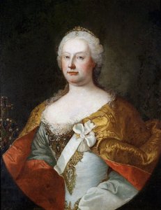 Porträtt av kejsarinnan Maria Theresia av Österrike (Porträtt av kejsarinnan Maria Theresia av Österrike) - Målning av Martin van Meytens (1695-1770), olja på duk, cirka 1750, holländsk konst
