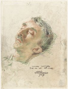 Willem Witsen på sin dödsbädd Willem Witsen sur son lit de mort (titel på objekt)