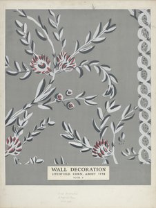 Dekorerad vägg, ca. 1938.