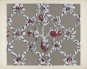 Handmålad väggdetalj, ca. 1938.
